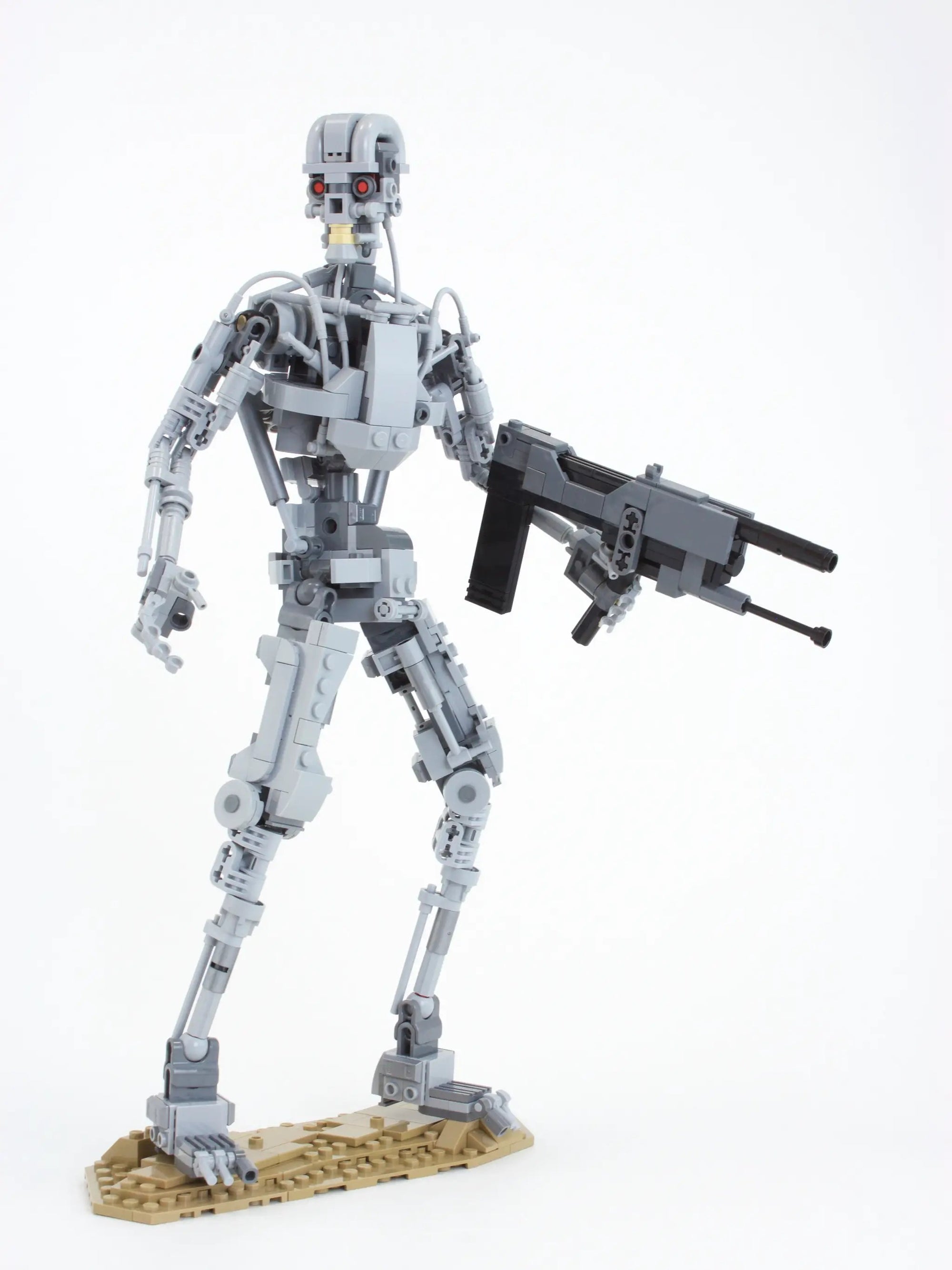 Instruction manual for B3 Customs Terminator T-800 Custom MOC Lego build, showing step-by-step assembly guide.