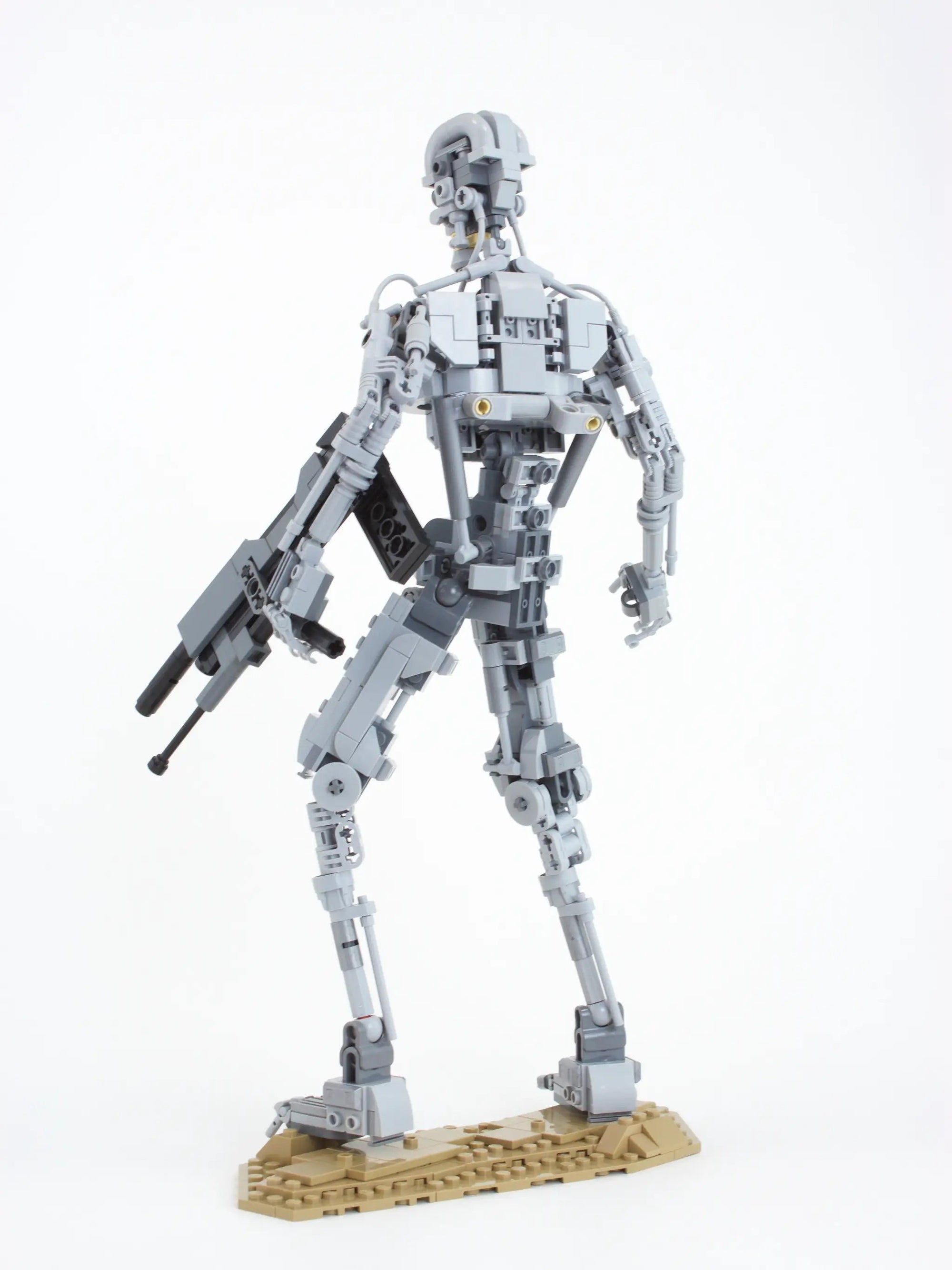 Instructions for B3 Customs Terminator T-800 Custom MOC LEGO model, showing step-by-step building guide and detailed diagrams.