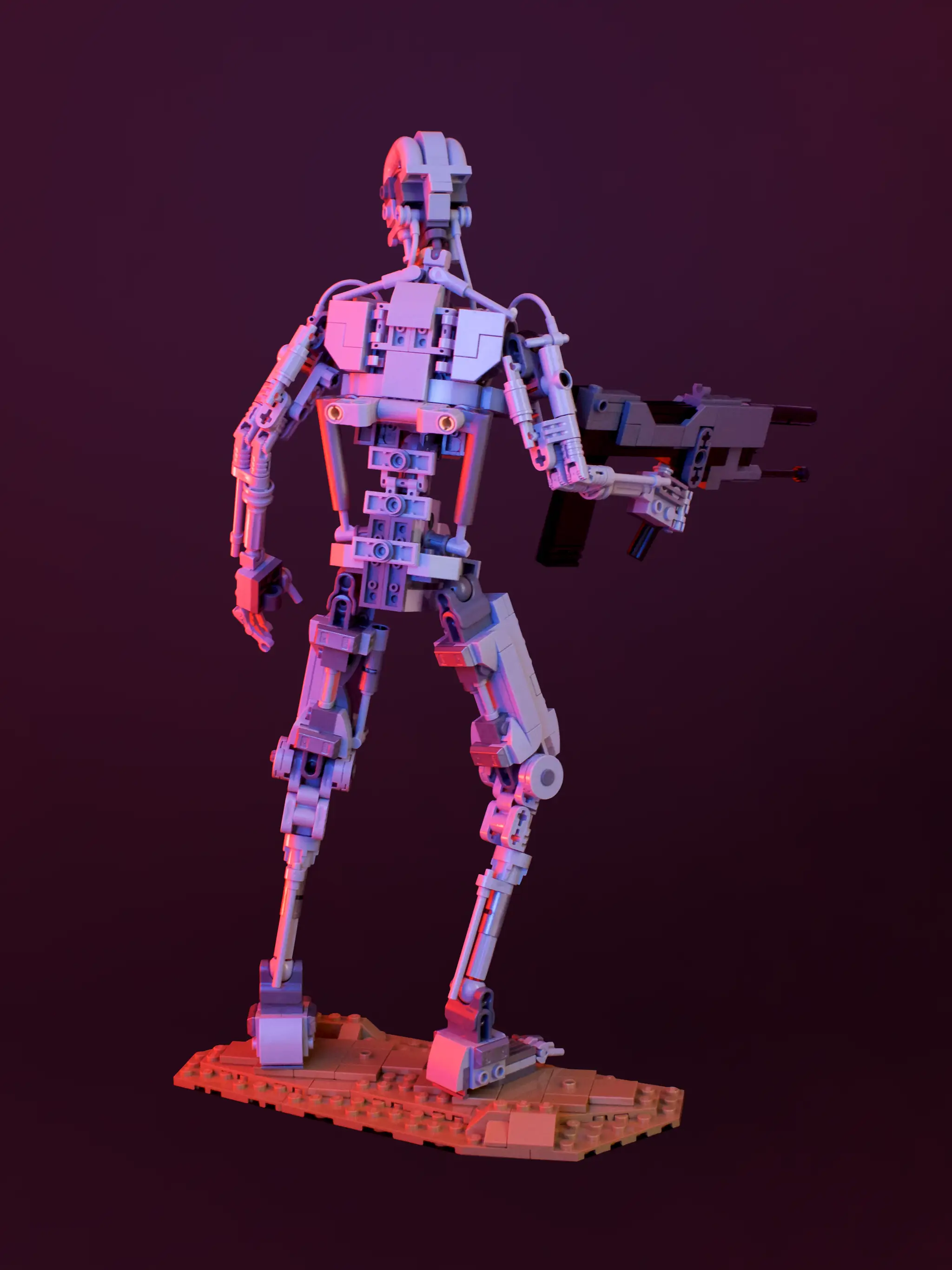 B3 Customs instructions for Terminator T-800 custom MOC LEGO build, showing detailed step-by-step assembly guide.