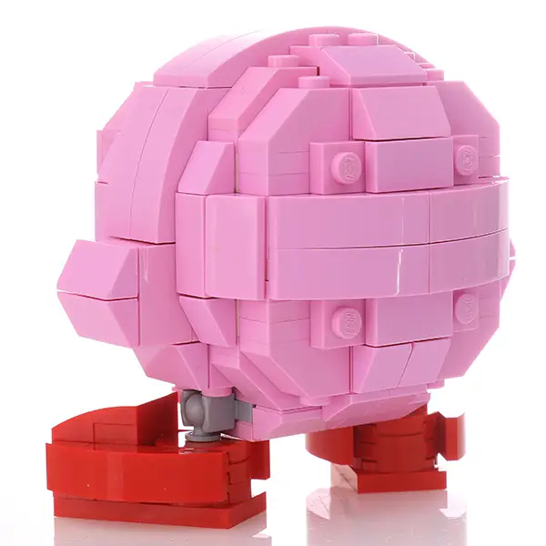 Kirby LEGO custom MOC made with LEGO parts by B3 Customs, featuring a colorful Kirby character built from LEGO bricks.