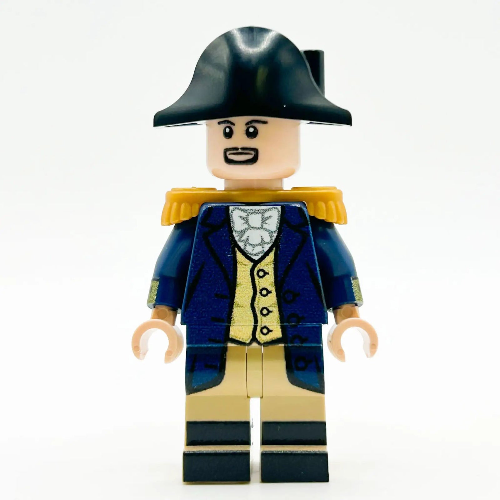 LEGO Minifigure of Alexander Hamilton by B3 Customs, detailed design featuring historical costume and facial features.