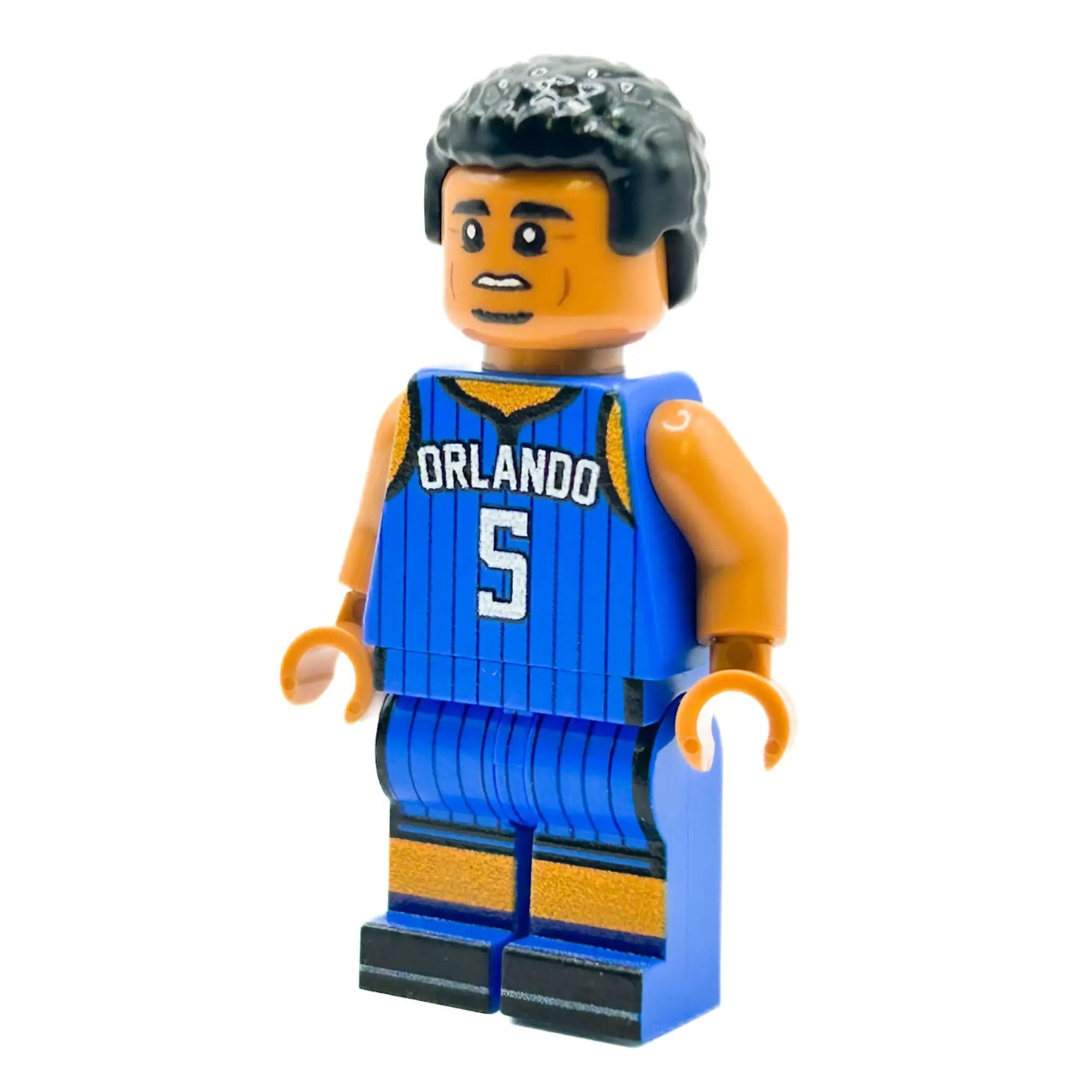 LEGO minifigure of Orlando basketball player PAOLO #5 by B3 Customs, detailed minifig with sports jersey and accessories.