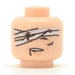 LEGO B3 Customs bandaged head military part, detailed LEGO mini-figure accessory with a realistic bandage design for custom builds.