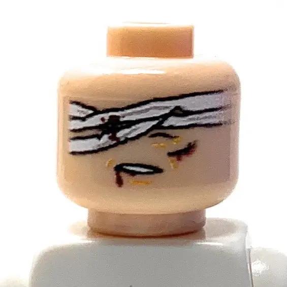Custom LEGO military Bandaged Head part by B3 Customs, featuring a detailed head with a bandage accessory for LEGO minifigures.