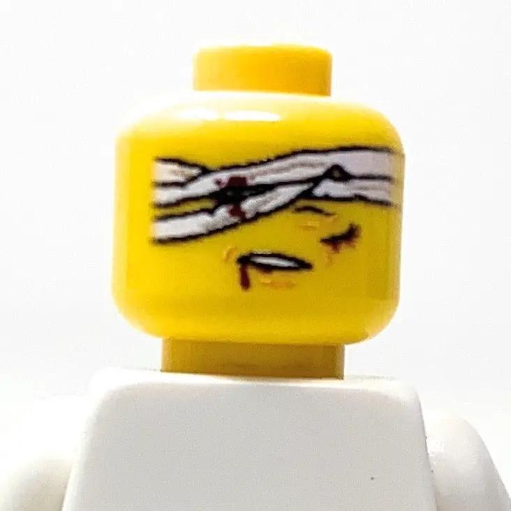 LEGO military bandaged head part from B3 Customs, custom LEGO piece with a detailed bandaged head for LEGO figures.