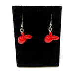 B3 Customs Apple earrings crafted from colorful LEGO bricks, featuring playful, handcrafted jewelry with a vibrant apple design.