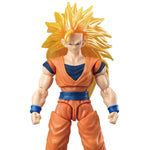 5-inch Dragon Ball Super Evolve Super Saiyan 3 Son Goku action figure by THE MIGHTY HOBBY SHOP, detailed display of Goku in Super Saiyan 3 form