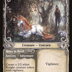 Lonesome Unicorn // Rider in Need (ELD-276) - Throne of Eldraine: (Showcase)