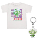 Disney Alien Buzz Pocket Pop! & Tee by THE MIGHTY HOBBY SHOP featuring a cartoon-style Alien Buzz character on a casual T-shirt.