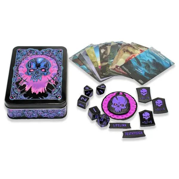 Magic the Gathering Mana Token Set in a clear plastic bag, featuring colorful game tokens for mana management.