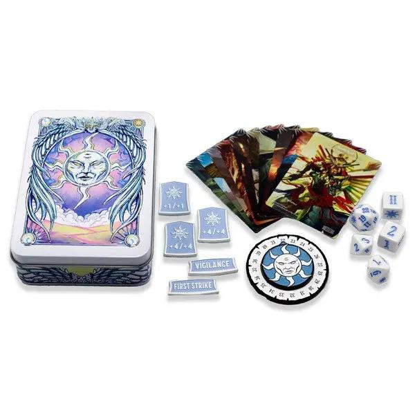 Magic the Gathering mana token set in a clear plastic bag, featuring colorful tokens for game gameplay.
