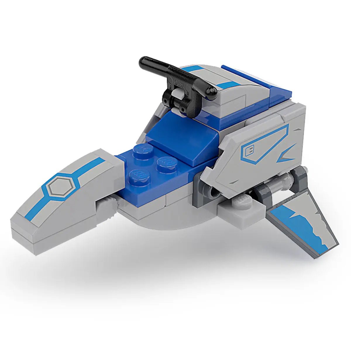 Balutar-class Swoop Speeder Bike Custom Building Set made using LEGO parts by B3 Customs