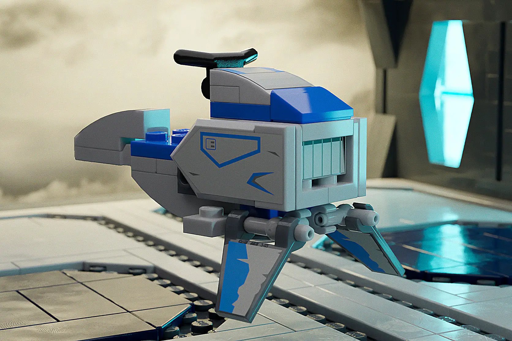 Balutar-class Swoop Speeder Bike Custom Building Set made using LEGO parts by B3 Customs