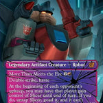 Slicer, Hired Muscle // Slicer, High-Speed Antagonist (BOT-021) - Transformers: (shatteredglass, convertdfc) (Borderless)