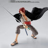 Childhood Monkey D. Luffy and Shanks S.H.Figuarts action figures from One Piece, detailed anime collectible figures.