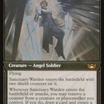 Sanctuary Warden (SNC-443) - Streets of New Capenna: (Showcase) Etched Foil