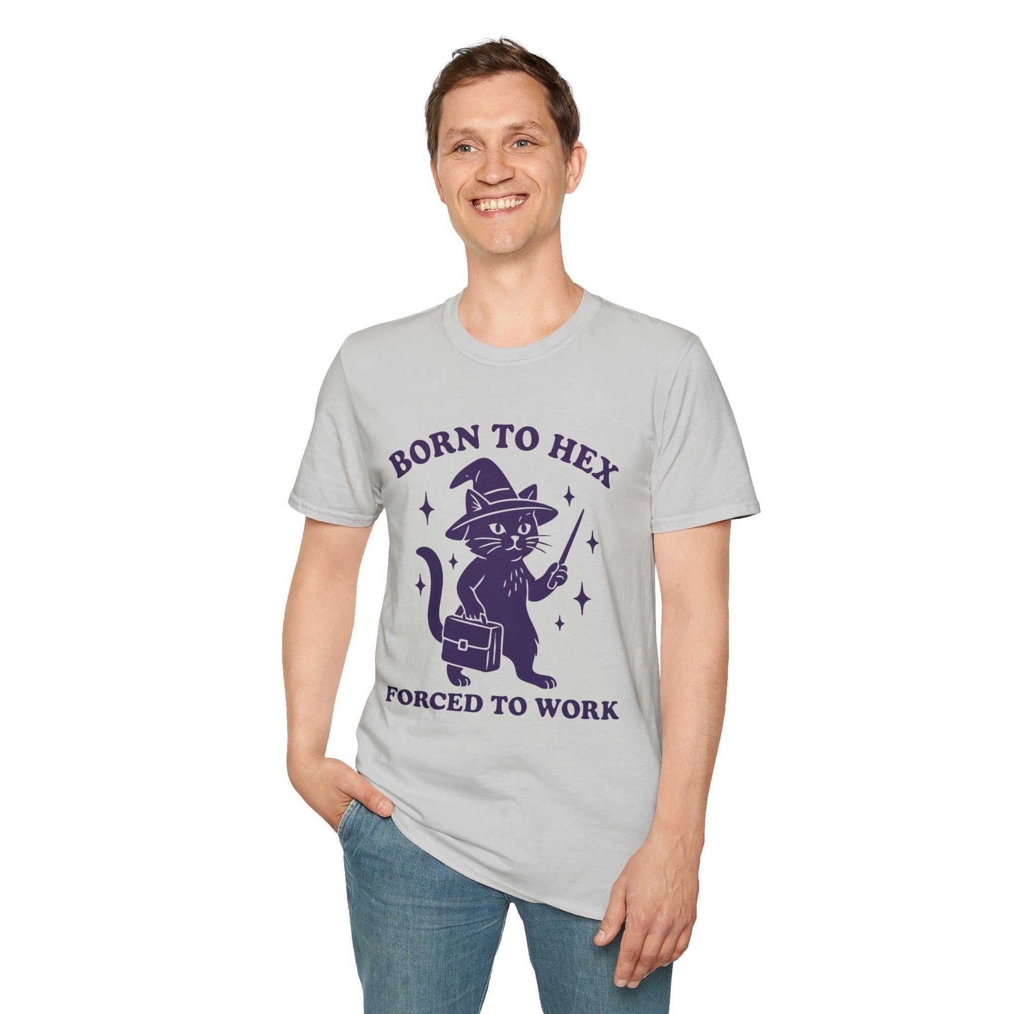 Born to Hex Forced to Work Cat T-Shirt