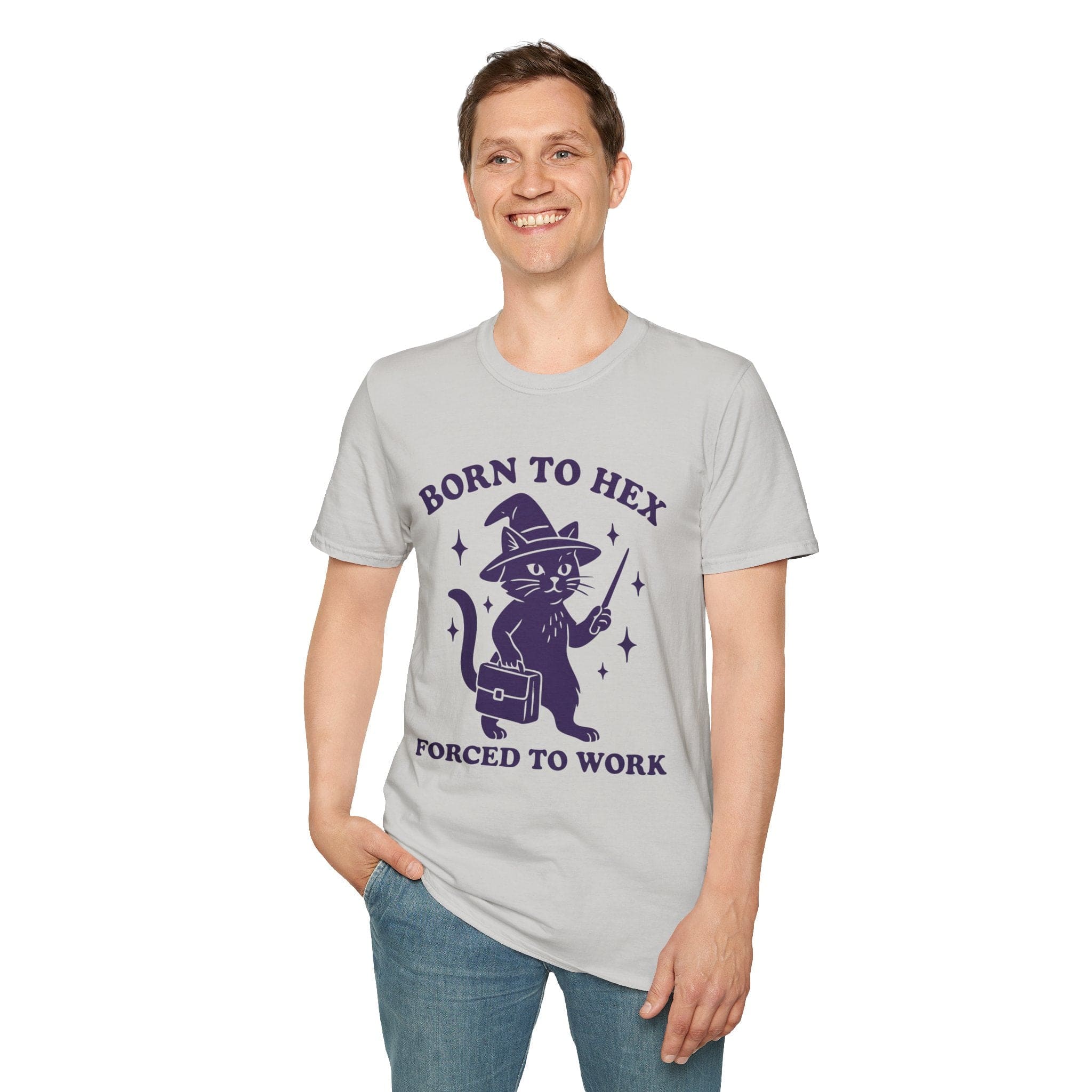 Born to Hex Forced to Work Cat T-Shirt