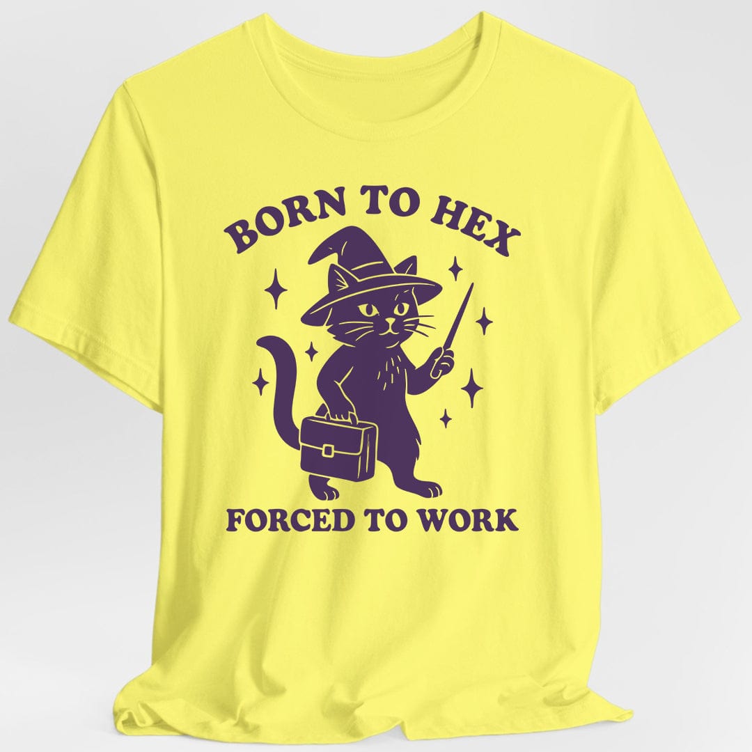 Born to Hex Forced to Work Cat T-Shirt