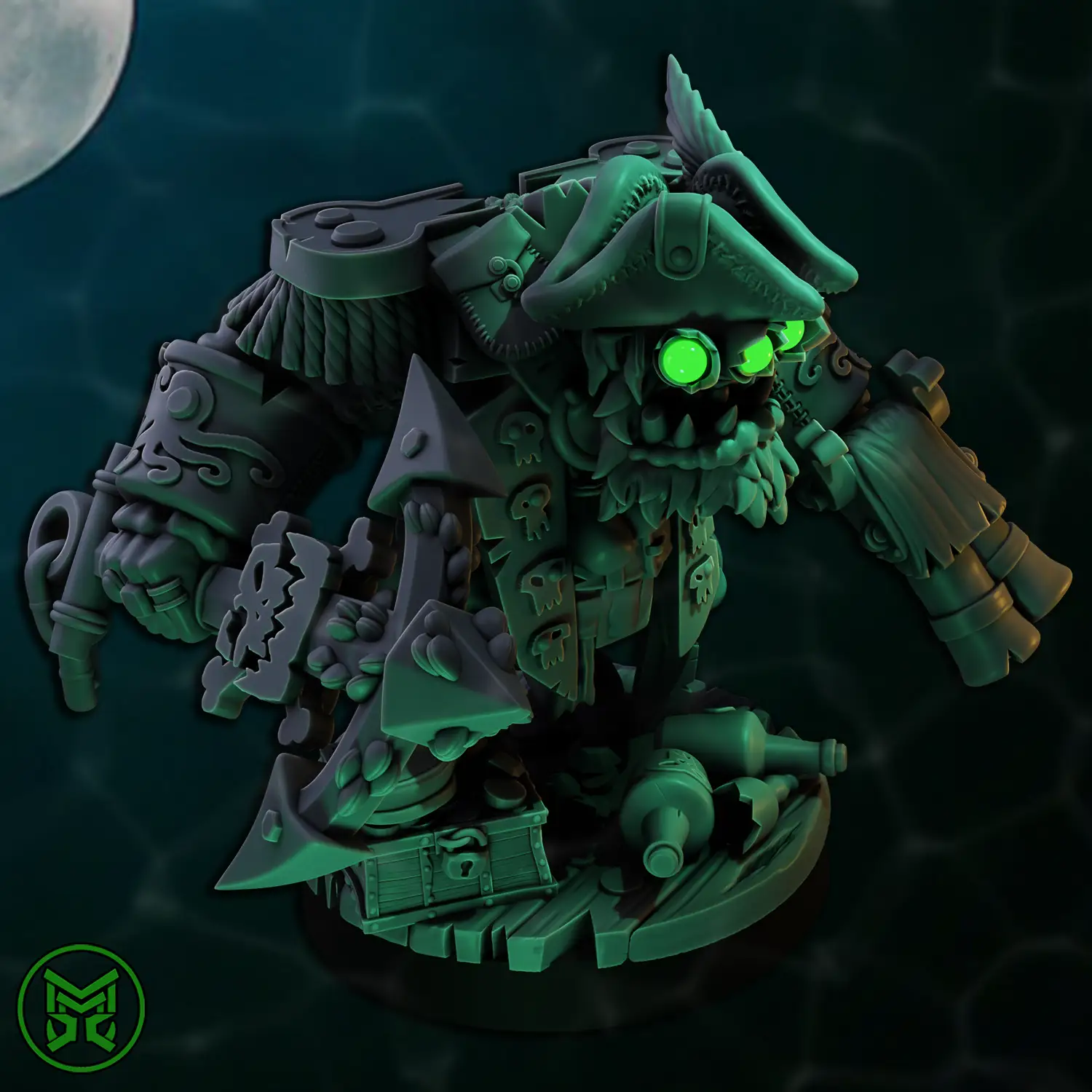3d Printed Pirate Ork Commando Boss by Mekka Miniatures by Last Hope Miniatures