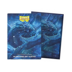 Flat view of Drasmorx Constellations brushed art sleeves in standard size, featuring celestial designs on a sleek box sleeve.