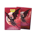 Flat image of a Japanese-sized Valentines 2024 Brushed Art Sleeves box from THE MIGHTY HOBBY SHOP, showcasing colorful sleeve design.