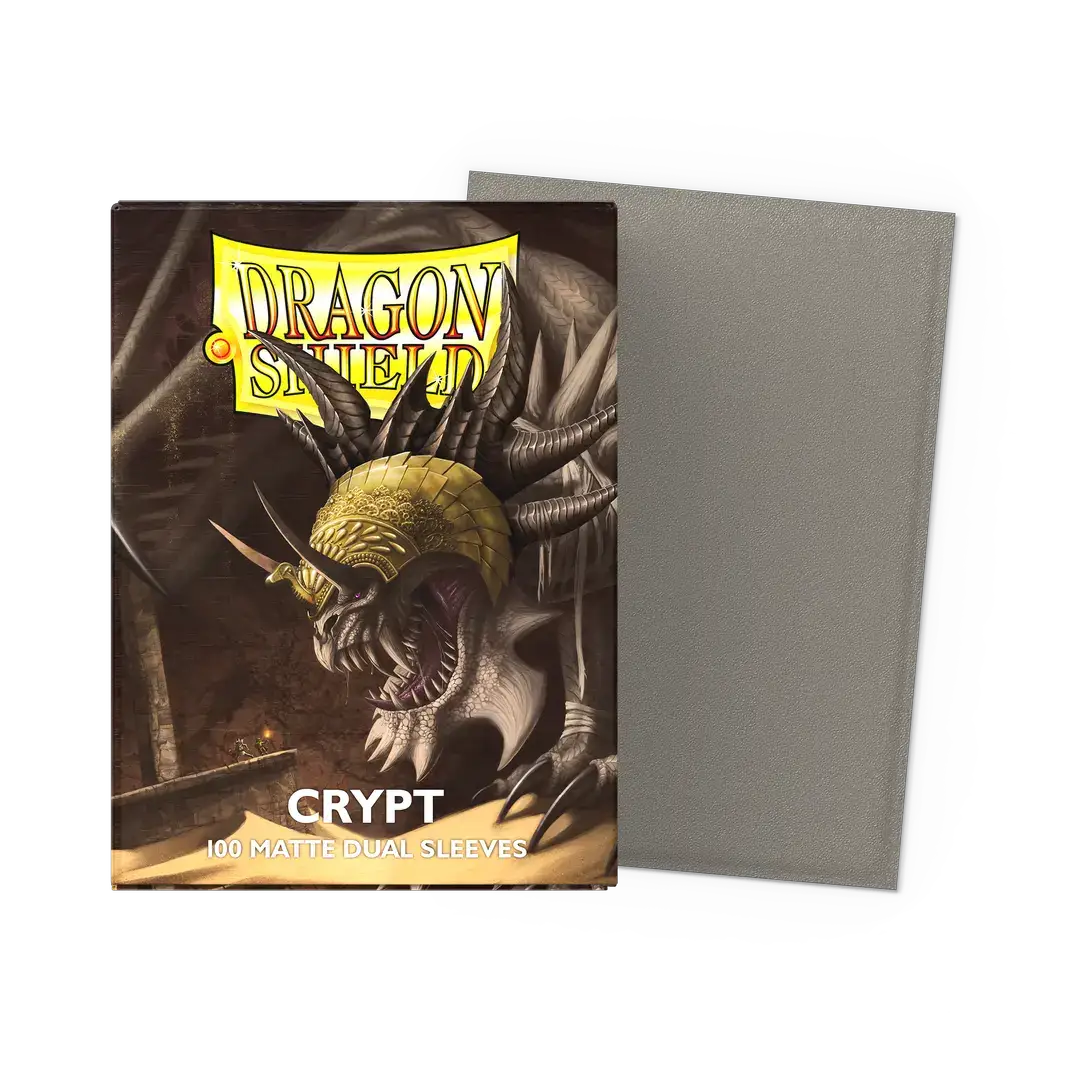 Matte Crypt dual sleeves in standard size for trading cards, featuring a sleek design and secure fit.