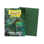 Forest green matte sleeves in standard size, featuring a flat box design, by THE MIGHTY HOBBY SHOP.