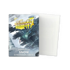 Flat image of Snow Matte Dual Sleeves for Japanese size cards, featuring a sleek design by THE MIGHTY HOBBY SHOP.