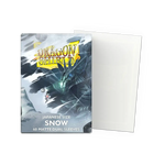 Flat image of Snow Matte Dual Sleeves for Japanese size cards, featuring a sleek design by THE MIGHTY HOBBY SHOP.