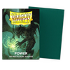 Flat image of THE MIGHTY HOBBY SHOP Power - Matte Dual Sleeves in standard size for card protection and gaming.