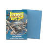 Flat image of Lagoon Matte Dual Sleeves in Japanese size, featuring sleek packaging from THE MIGHTY HOBBY SHOP.