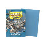 Flat image of Lagoon Matte Dual Sleeves in Japanese size, featuring sleek packaging from THE MIGHTY HOBBY SHOP.
