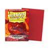 Flat view of Crimson Classic Sleeves in standard size by THE MIGHTY HOBBY SHOP, showing clear plastic card protectors in a box.