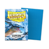 Matte sapphire standard size sleeves in a box, designed for protecting trading cards from THE MIGHTY HOBBY SHOP.