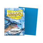 Matte sapphire standard size sleeves in a box, designed for protecting trading cards from THE MIGHTY HOBBY SHOP.