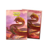 Flat view of Wood Dragon 2024 Matte Dual Art Sleeves in Japanese size, featuring detailed dragon artwork on the packaging.