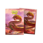 Flat view of Wood Dragon 2024 Matte Dual Art Sleeves in Japanese size, featuring detailed dragon artwork on the packaging.