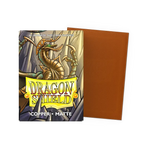 Flat image of a Japanese size Dragon Shield Copper matte card sleeve by THE MIGHTY HOBBY SHOP.