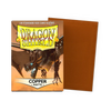Flat image of a matte copper standard-sized sleeve for trading cards, designed for protection and storage.