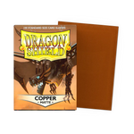 Flat image of a matte copper standard-sized sleeve for trading cards, designed for protection and storage.