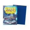 Blue matte standard size sleeves for trading cards from THE MIGHTY HOBBY SHOP, shown in a flat box image.