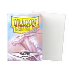 White matte standard-sized sleeves for trading cards, shown in a flat view, from THE MIGHTY HOBBY SHOP.