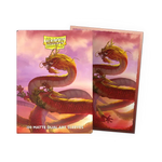 Flat image of Wood Dragon 2024 matte dual art sleeves in standard size by THE MIGHTY HOBBY SHOP, showing colorful dragon artwork on the box.