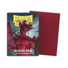Blood Red matte trading card sleeves in standard size with flat design, ideal for protecting collectible cards.