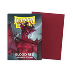 Blood Red matte trading card sleeves in standard size with flat design, ideal for protecting collectible cards.