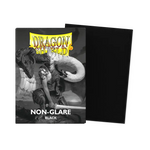 Black matte non-glare standard size sleeves for trading cards, shown in a flat box format.