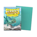 Flat image of a standard-sized Mint Matte Sleeves box from THE MIGHTY HOBBY SHOP, showing the packaging design.