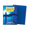 Flat image of Wisdom Matte Dual Sleeves in standard size by THE MIGHTY HOBBY SHOP, showing clear, protective card sleeves for trading cards.
