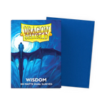 Flat image of Wisdom Matte Dual Sleeves in standard size by THE MIGHTY HOBBY SHOP, showing clear, protective card sleeves for trading cards.